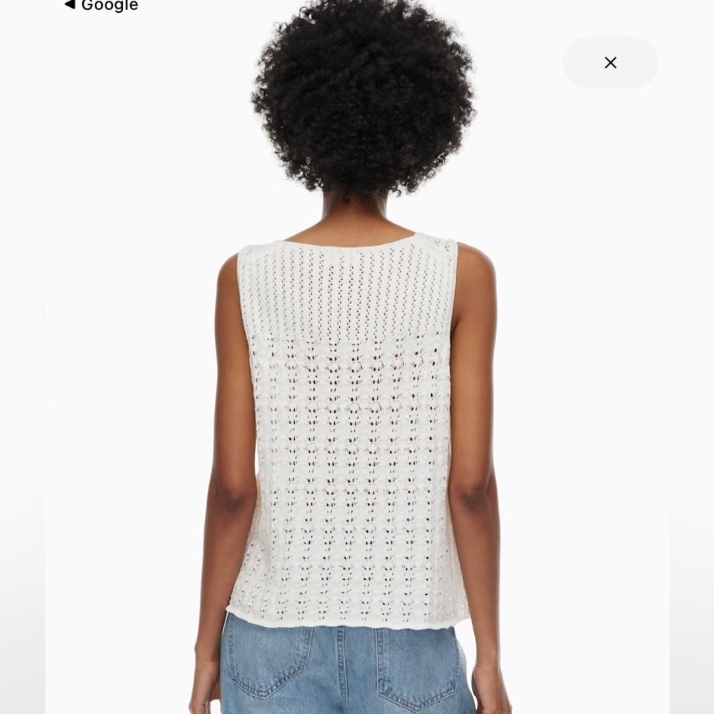 Aritzia | Wilfred “Phillipa” White Crochet Tank Top 🤍 - Picture 2 of 11